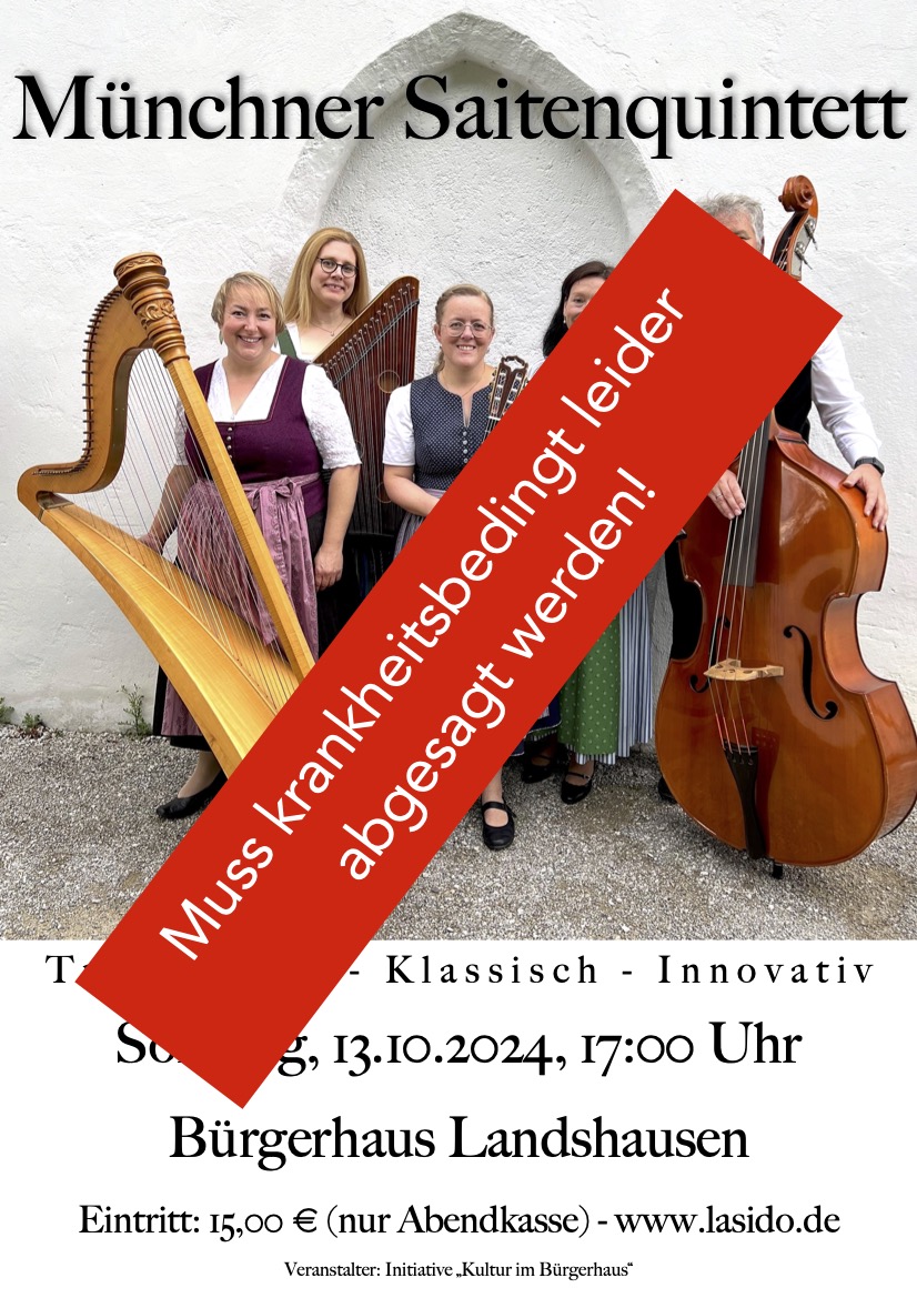Konzert am 13.10. muss abgesagt werden