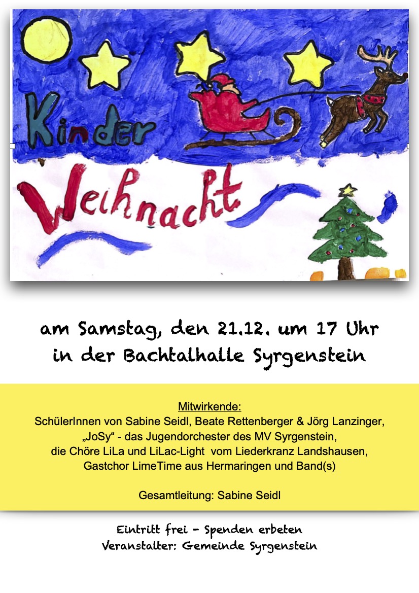 19. Syrgensteiner Kinderweihnacht